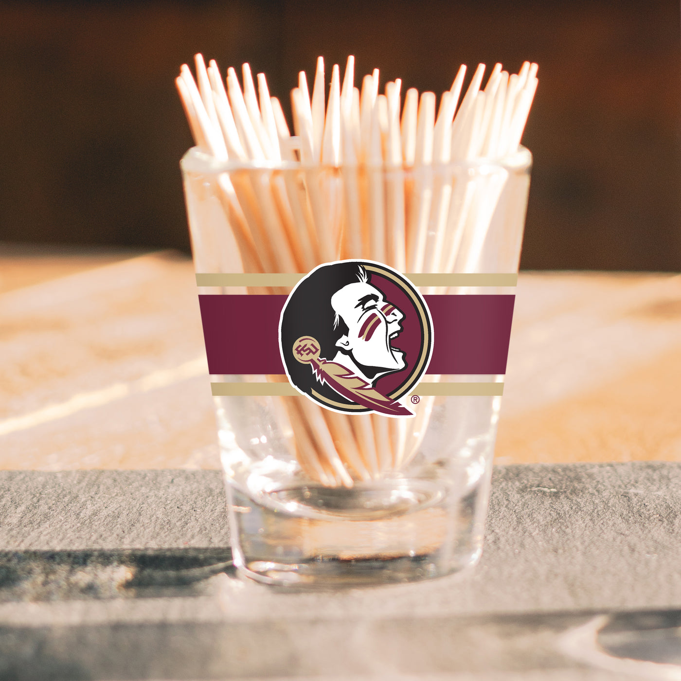 Florida State 2oz Stripe Shot Glass