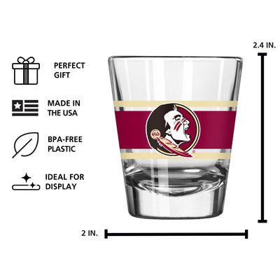 Florida State 2oz Stripe Shot Glass