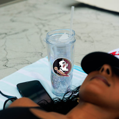 FL State 22oz Flipside Dbl Wall Clear Tumbler
