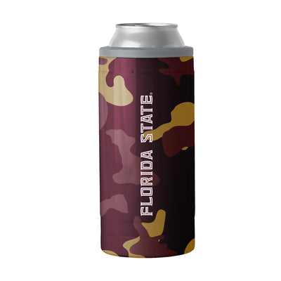 FL State Camo Swagger 12oz Slim Can Coolie