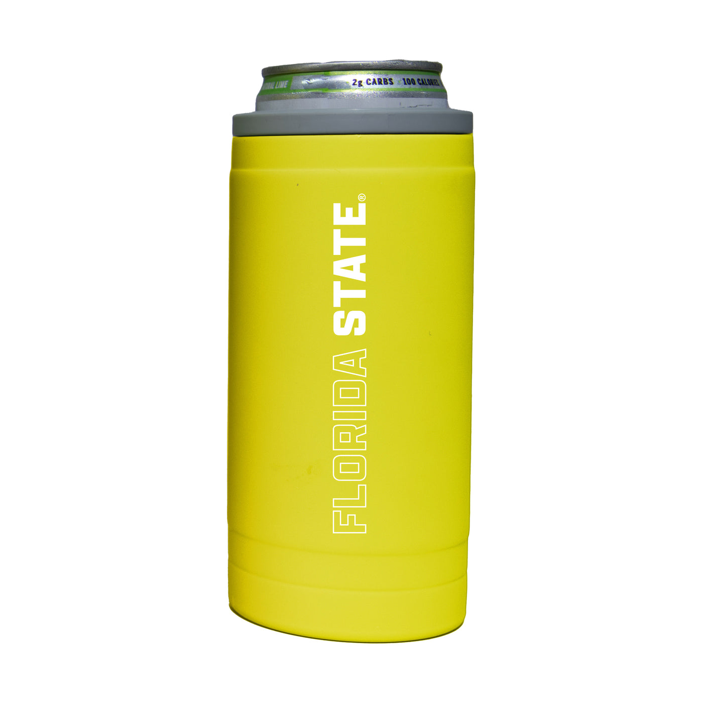 FL State 12oz Cru Stacked Soft Touch Slim Coolie
