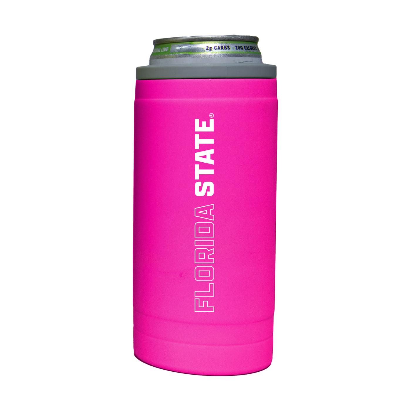 FL State 12oz Electric Stacked Soft Touch Slim Coolie