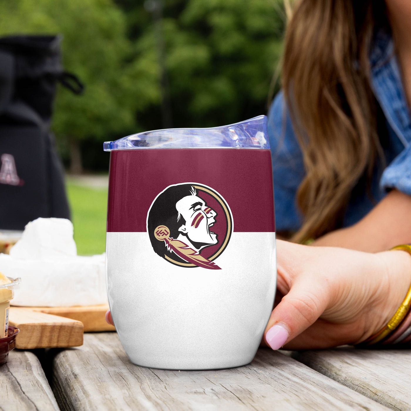 FL State Colorblock 16oz Stainless Curved Beverage