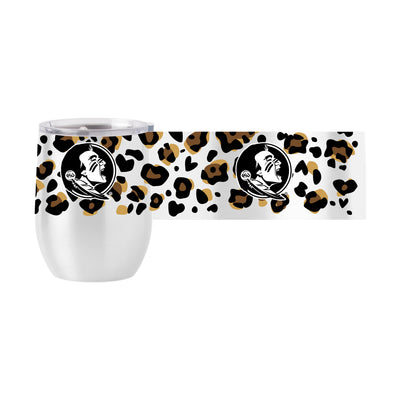 FL State 16oz Neutral Leopard Stainless Curved Beverage