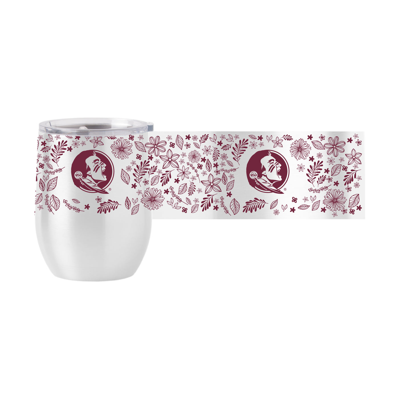 FL State 16oz Botanical Stainless Curved Beverage