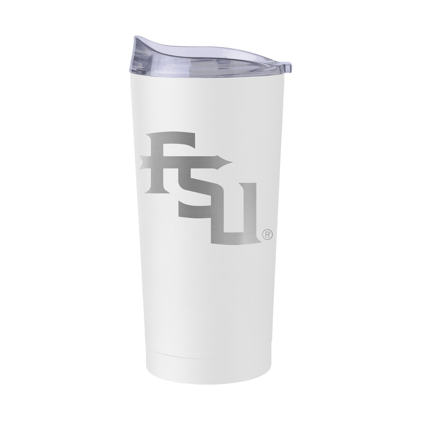 Florida State GunMetal 20oz White Powder Coat Tumbler