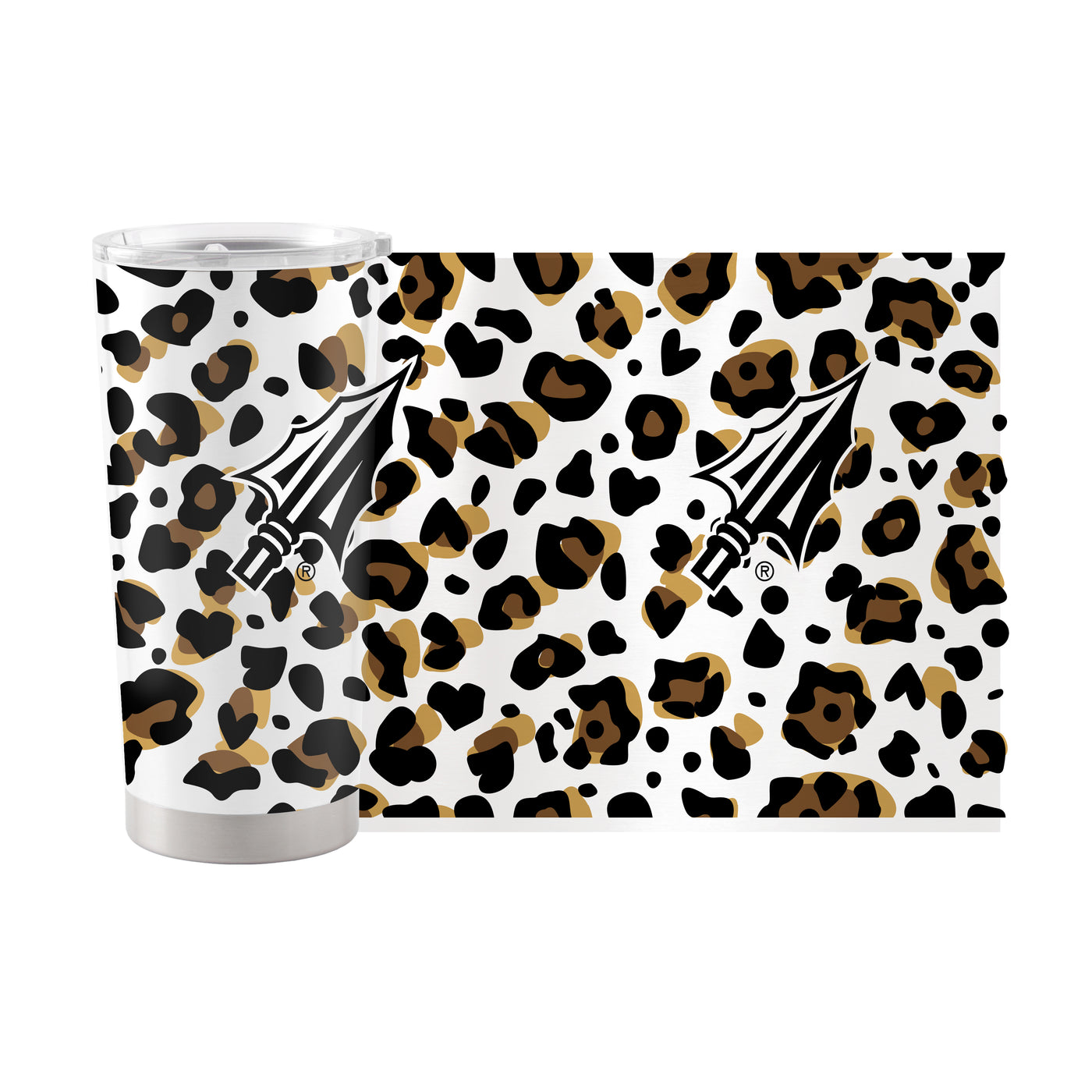 FL State 20oz Neutral Leopard Stainless Steel Tumbler