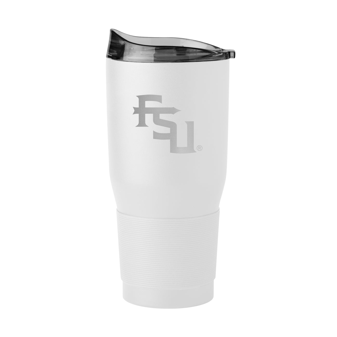 Florida State GunMetal 30oz White Powder Coat Tumbler