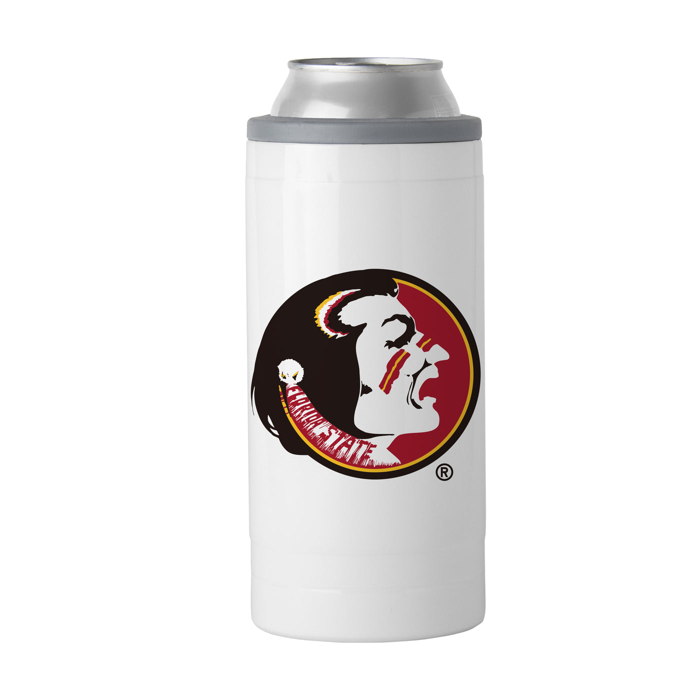 Florida State 12oz Seminole Head Slim Can Coolie