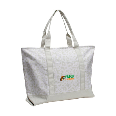 Florida A&M Leopard Pattern Tote - Logo Brands