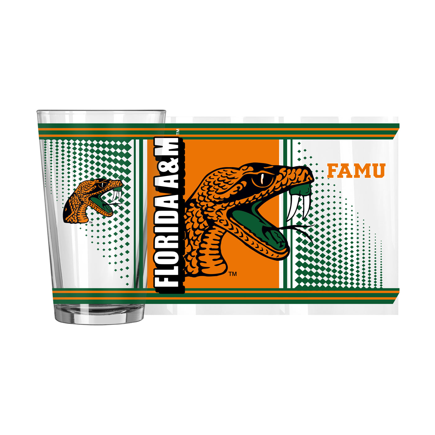 Florida A&M 16oz Hero Pint Glass