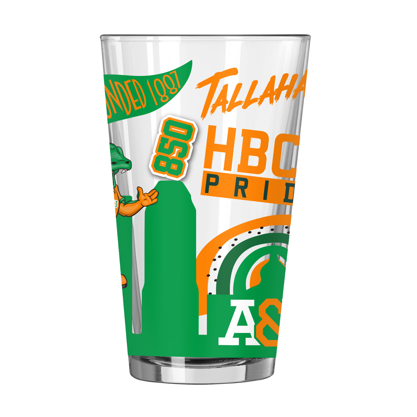 Florida A&M 16oz Native Pint Glass