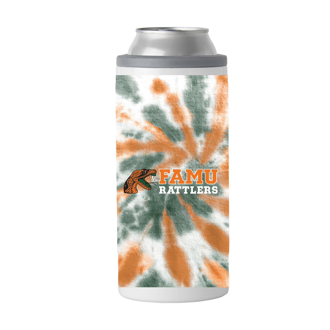 Florida A&M 12oz Slim Can Coolie Tie Dye