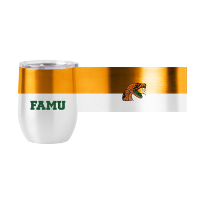 Florida A&M Colorblock 16oz Stainless Curved Beverage