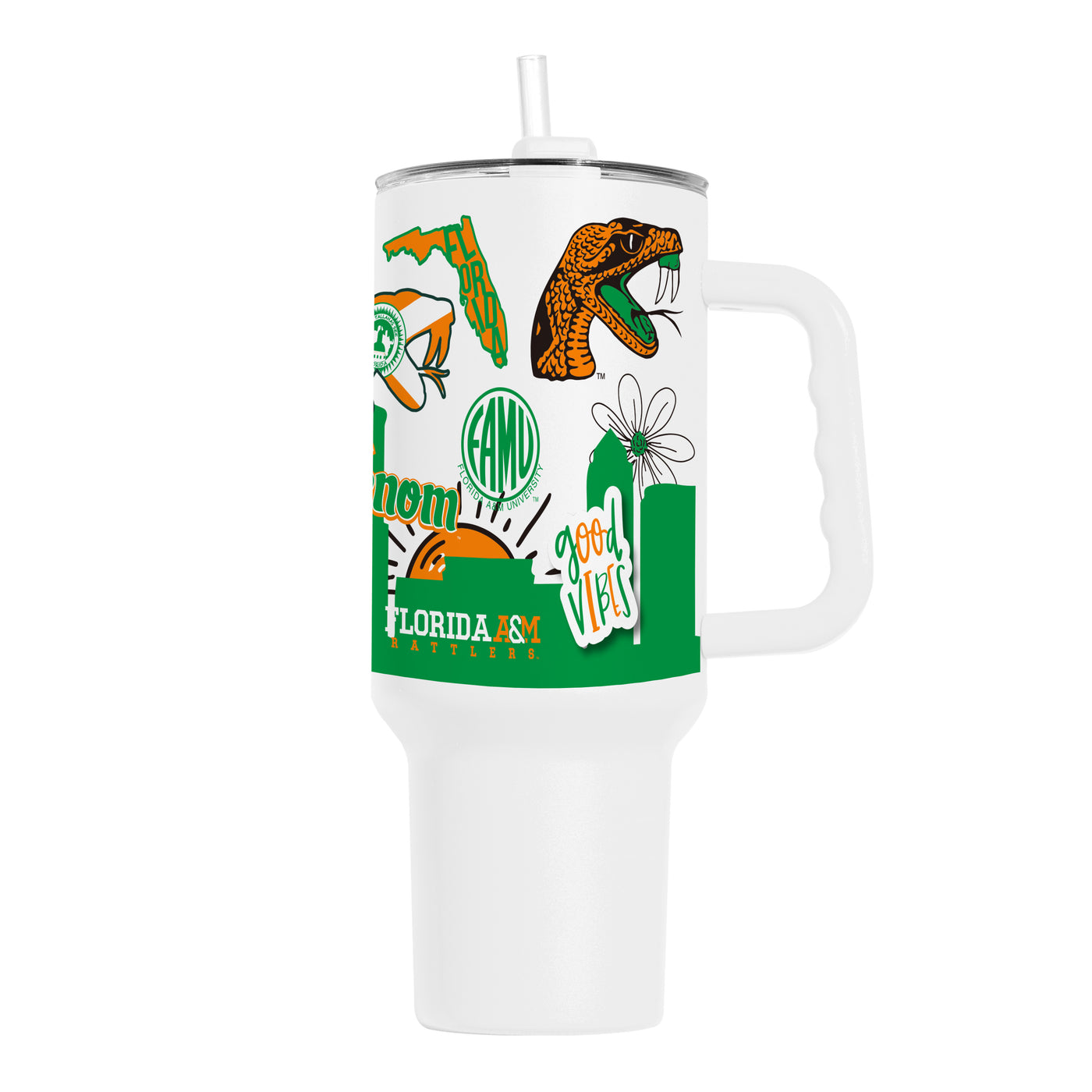Florida A&M 40oz Native Powder Coat Tumbler