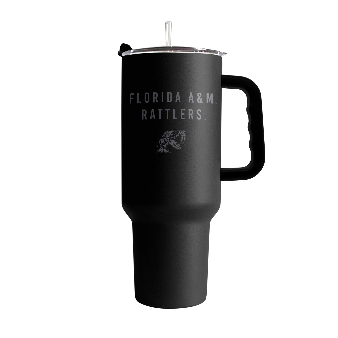 Florida A&M 40oz Black Tonal Powder Coat Tumbler