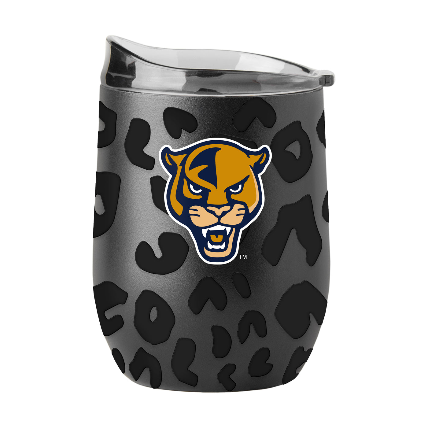 Florida Int'l Leopard 16oz Black Powdercoat Curved Beverage