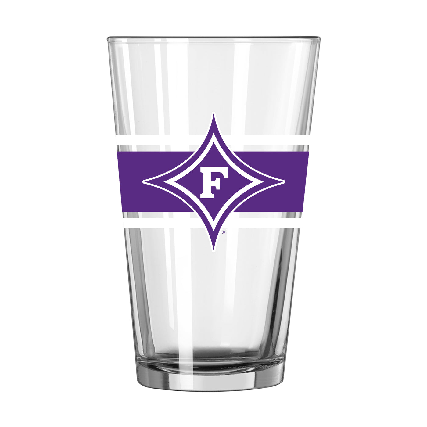 Furman 16oz Stripe Pint Glass - Logo Brands