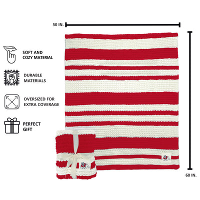 Fresno State Cable Knit Throw 50x60