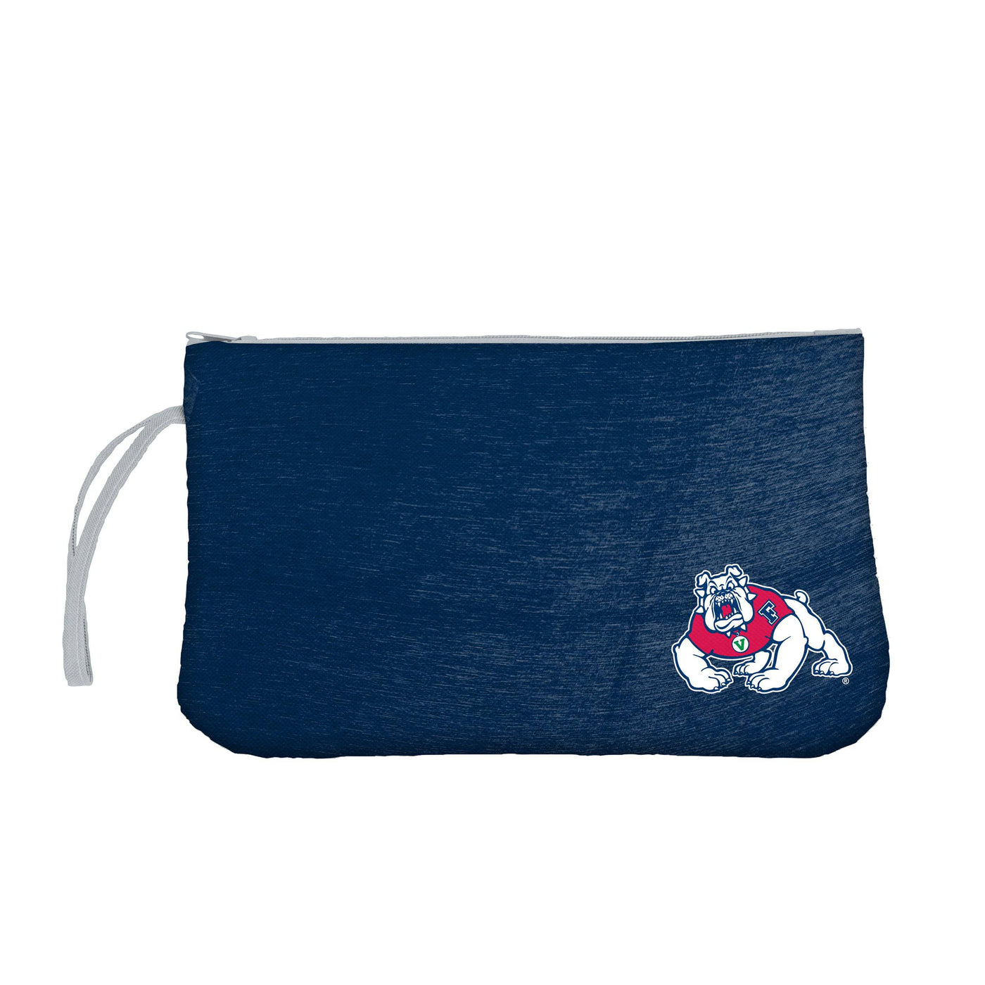 Fresno State Navy Crosshatch Wristlet