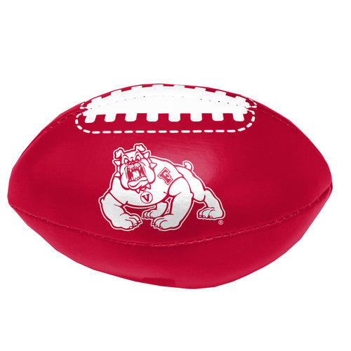 Fresno State Two Logo Micro Soft football by Logo Brands for recreation, featuring Fresno State logos on a mini football.
