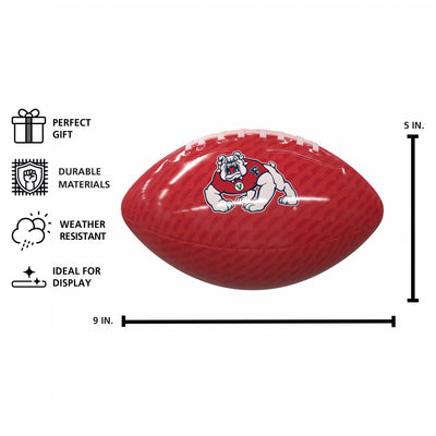 Fresno State Carbon Fiber Mini-Size Glossy Football