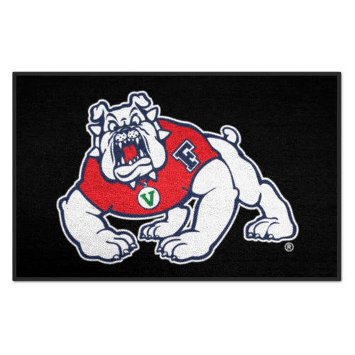 Fresno State starter mat by Logo Brands featuring Fresno State logo and team colors, ideal for sports fans' home or office.