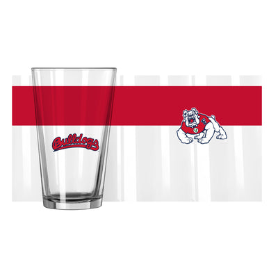 Fresno State 16oz Colorblock Pint Glass