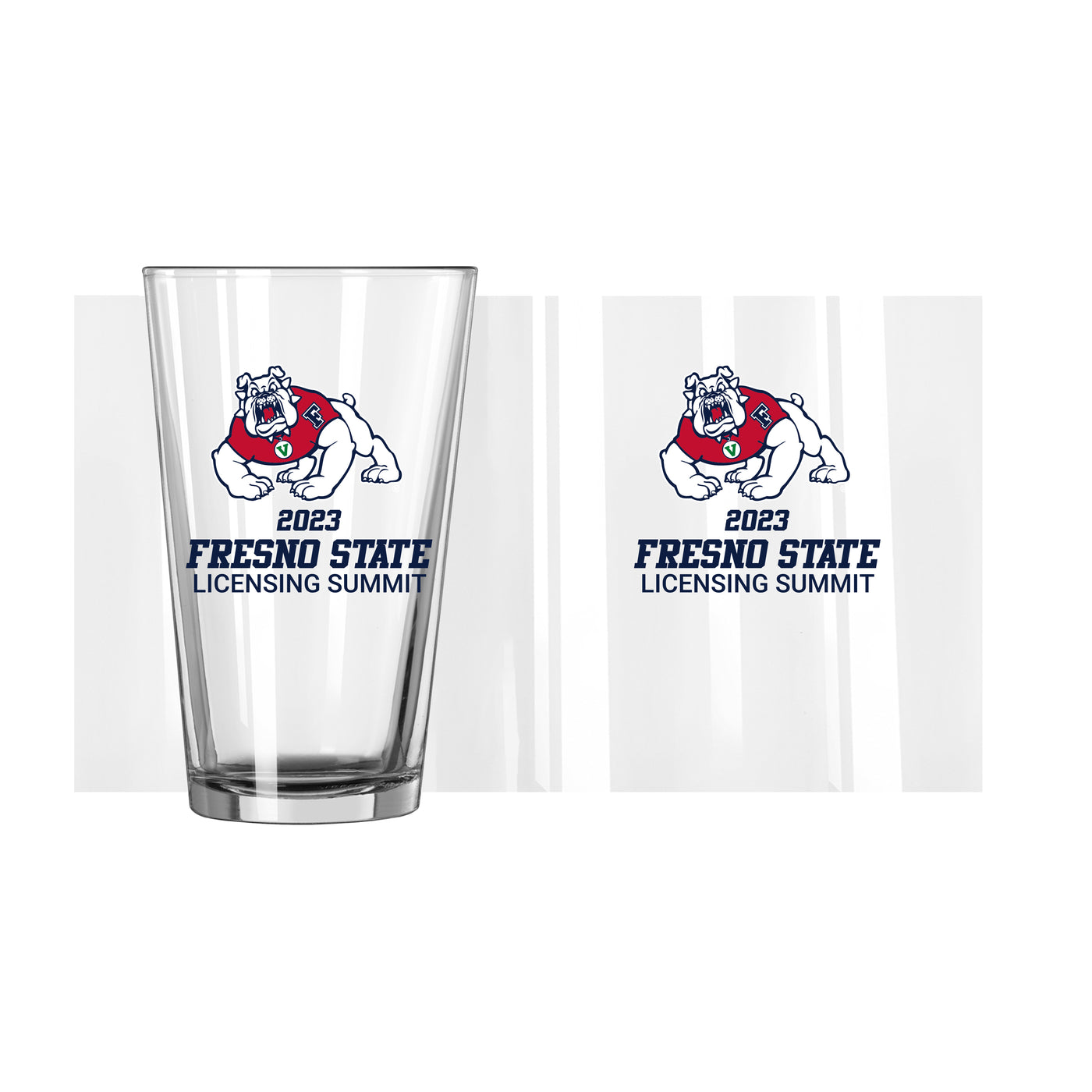 Fresno State 2023 Licensing Summit 16oz Pint Glass
