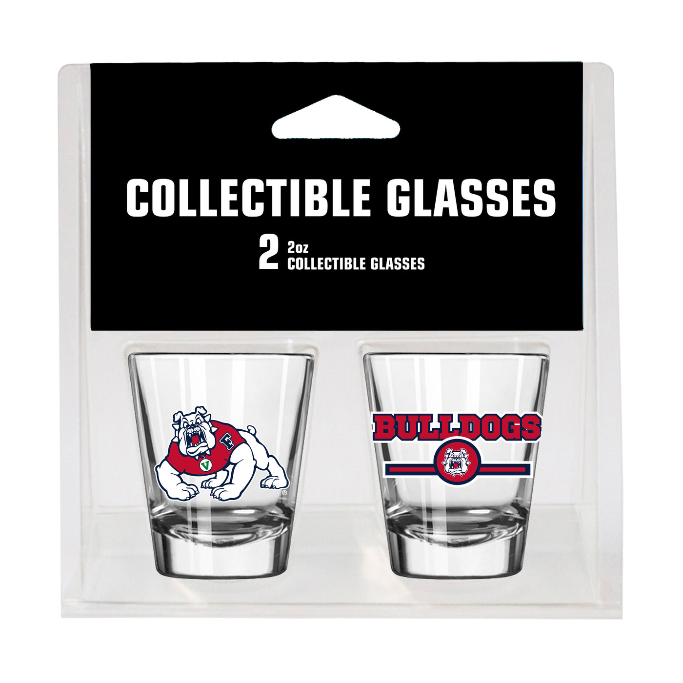 Fresno State Campus Colors 2oz Letterman Shot Glass 2 Pack