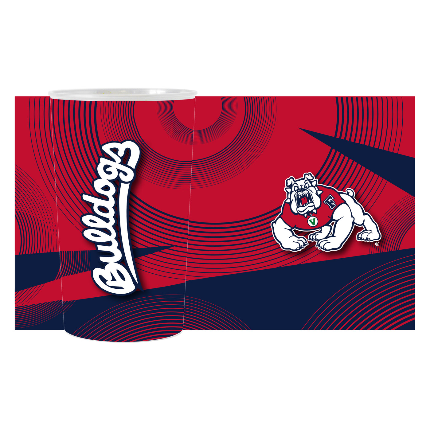 Fresno State Geometric Hardwall Cup 4 Pack