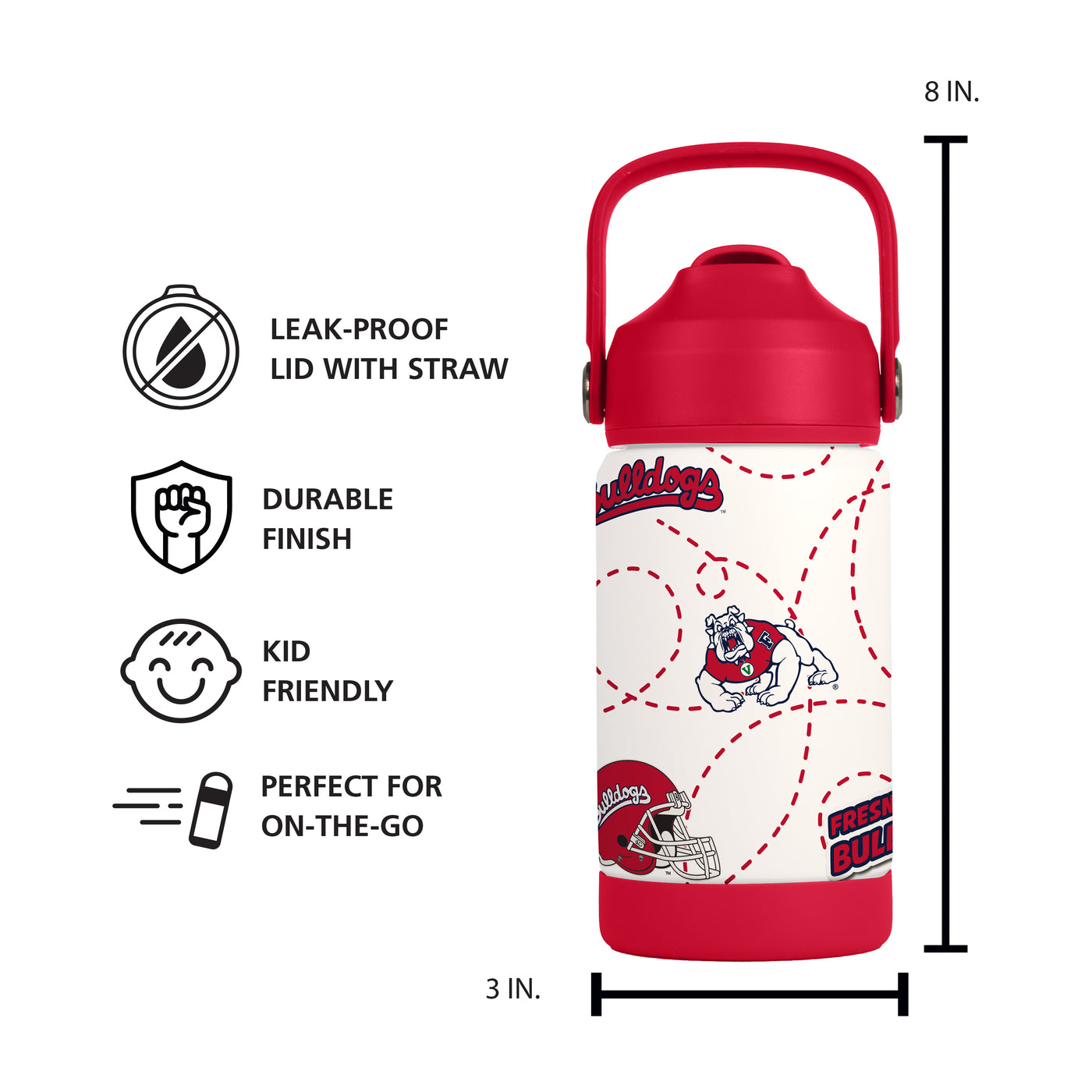Fresno State 12oz Mascot SS Kids Bottle