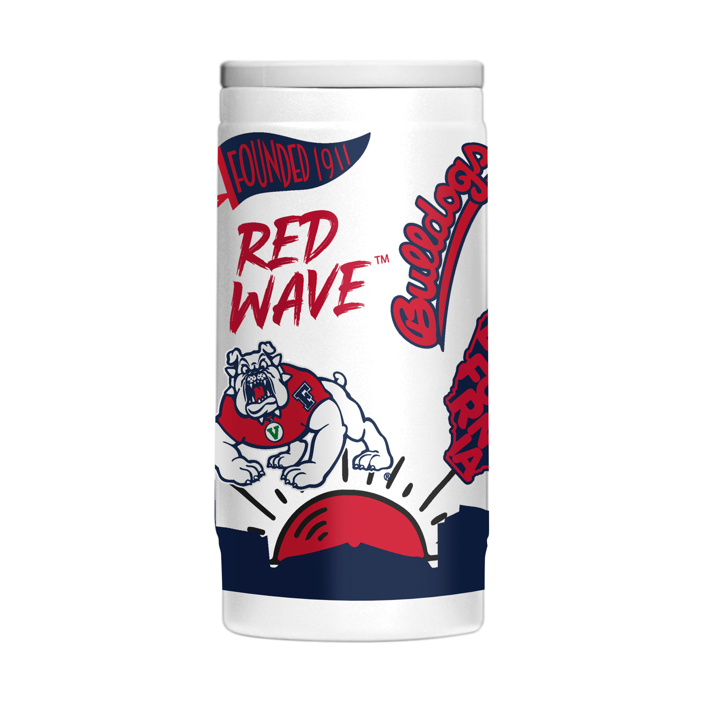 Fresno State 12oz Native Powdercoat SlimCan Coolie