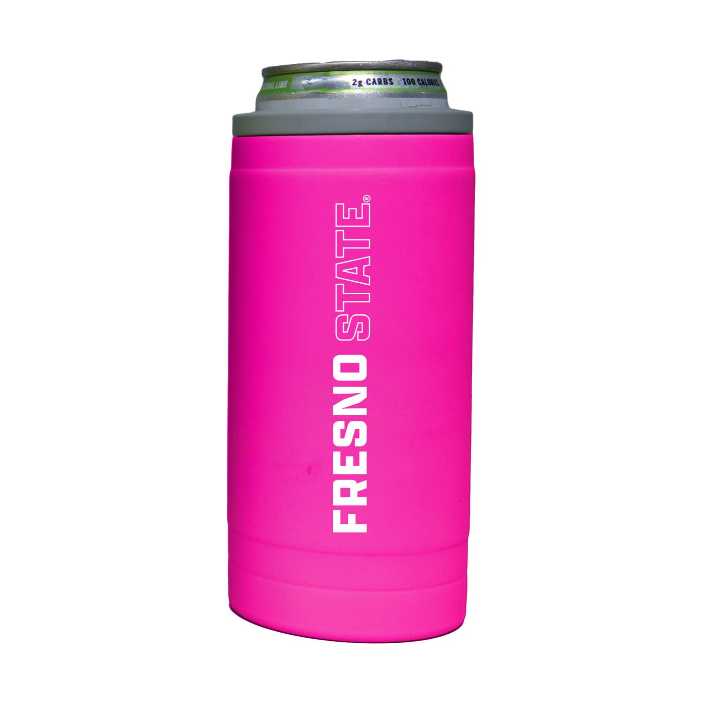 Fresno State 12oz Electric Stacked Soft Touch Slim Coolie
