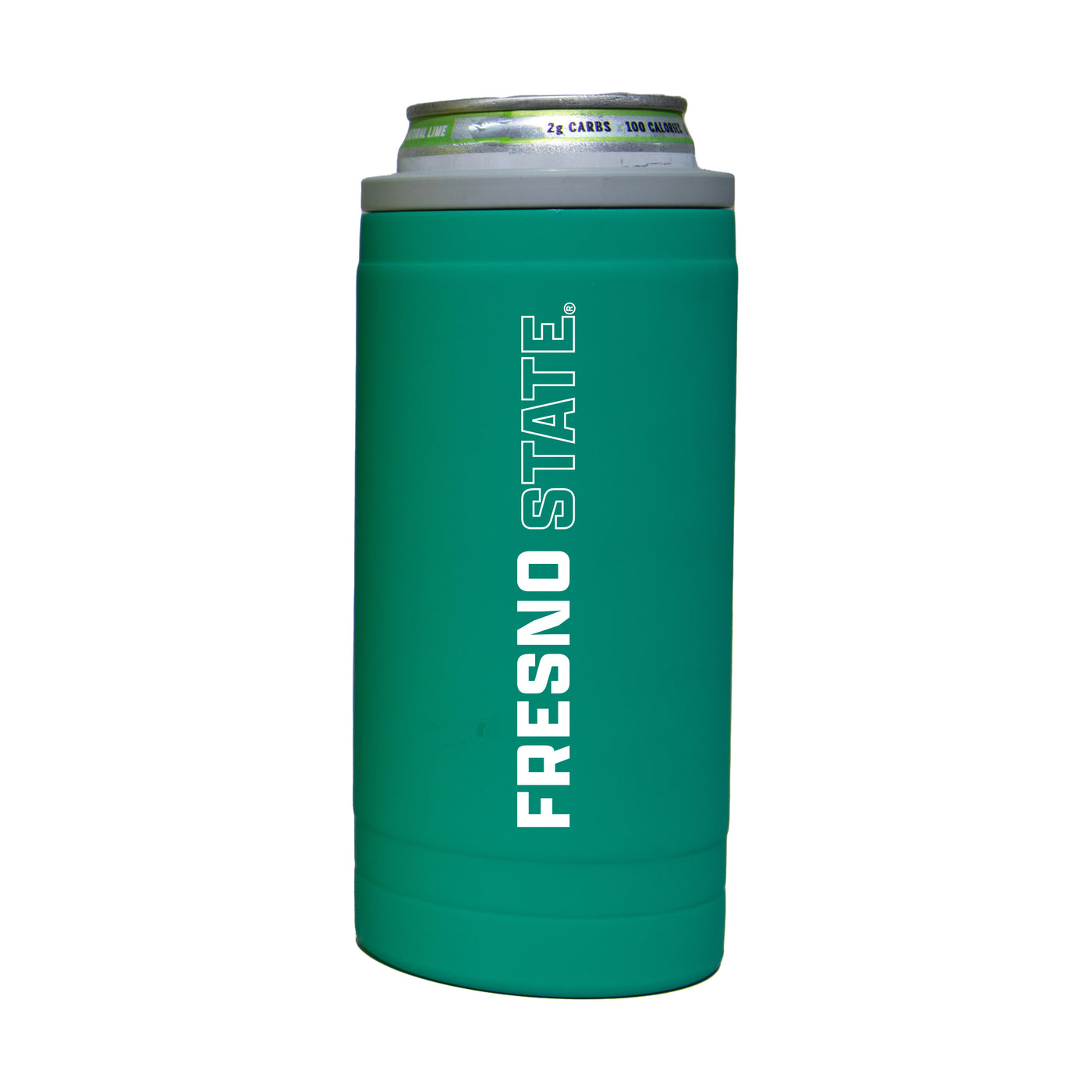 Fresno State 12oz Optic Stacked Soft Touch Slim Coolie