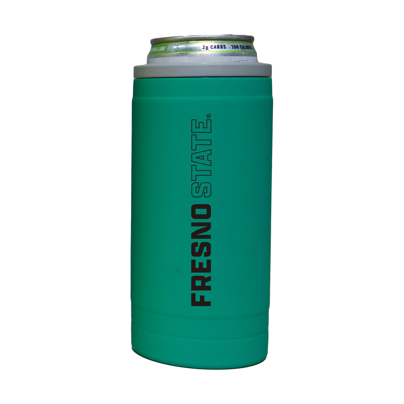 Fresno State 12oz Optic Stacked Soft Touch Slim Coolie