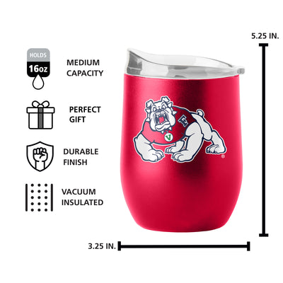 Fresno State 16oz Flipside Powder Coat Curved Bev