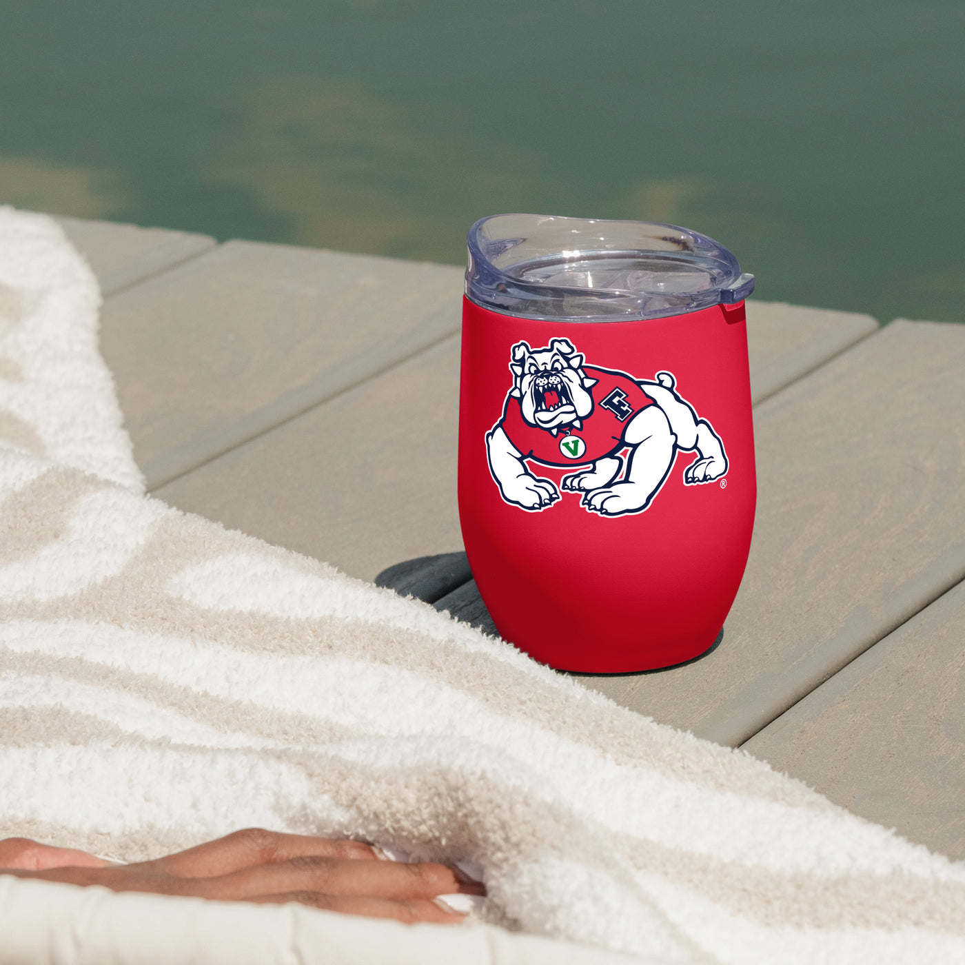 Fresno State 16oz Flipside Powder Coat Curved Bev