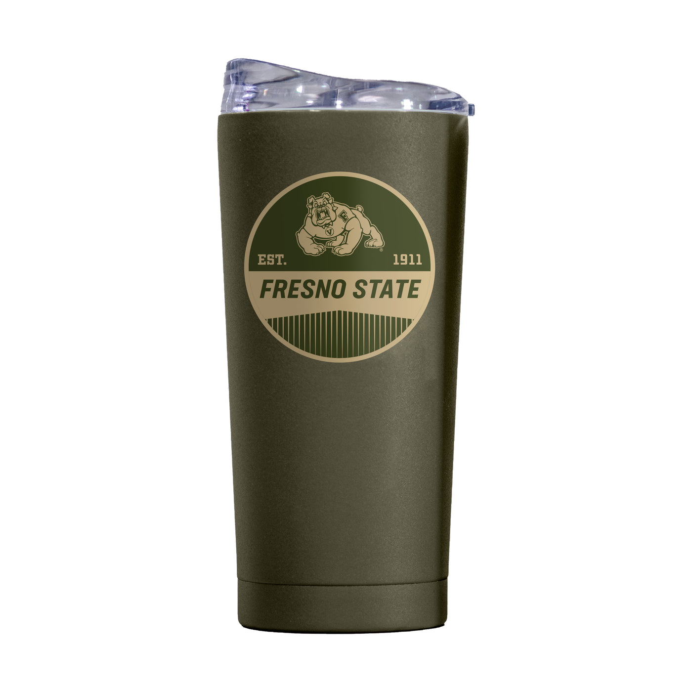 Fresno State 20oz Olive Badge Powder Coat Tumbler