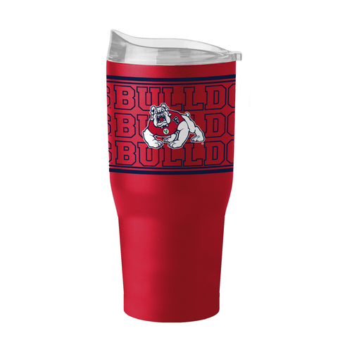Fresno State 30oz Echo Powder Coat Tumbler by Logo Brands, durable drinkware with Fresno State logo, large 30-ounce capacity.