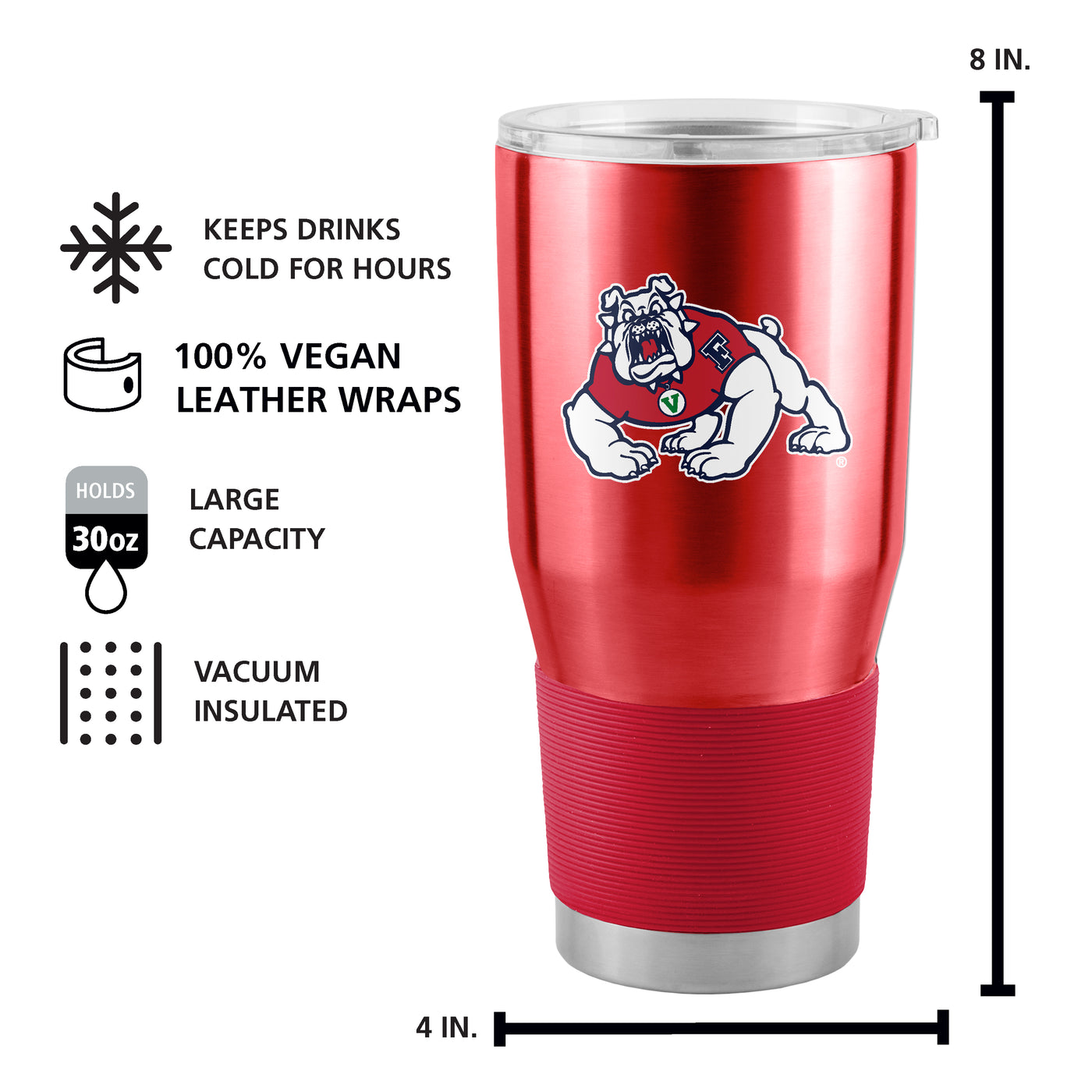 Fresno State 30oz Gameday Stainless Steel Tumbler
