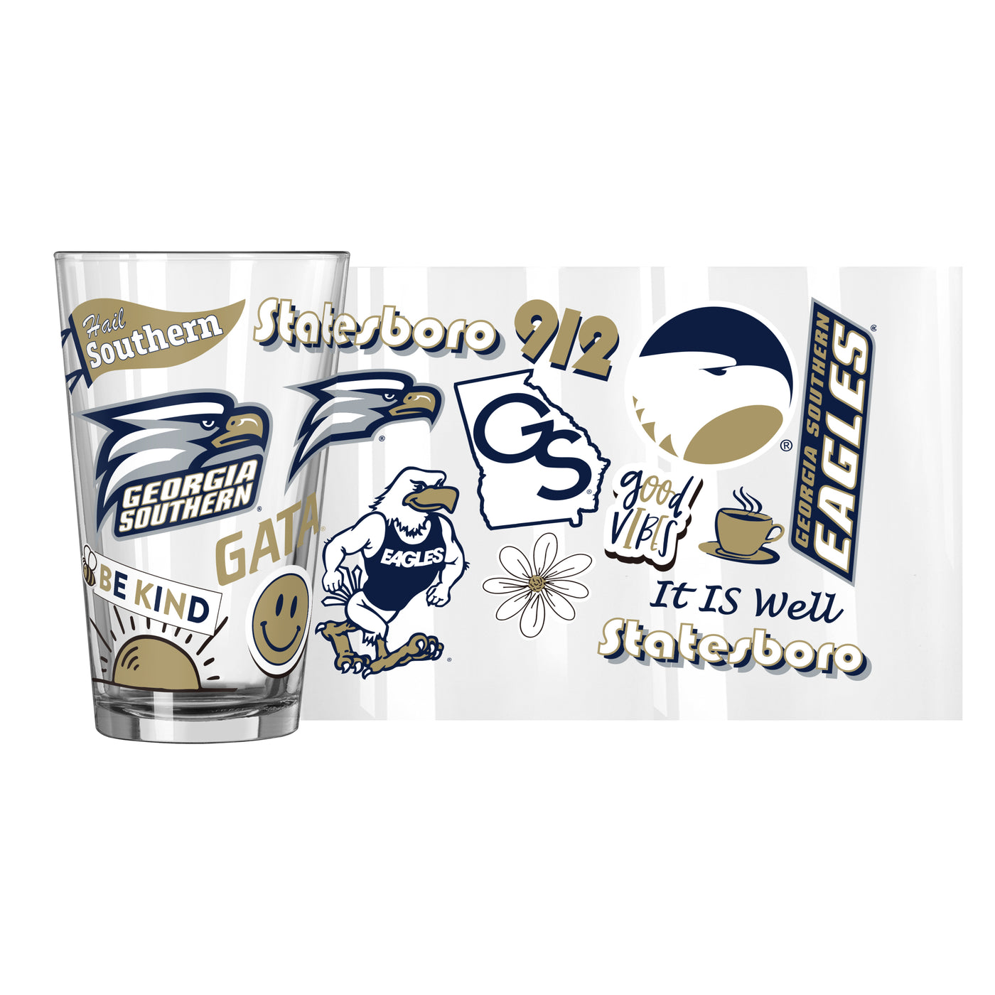 GA Southern 16oz Native Pint Glass