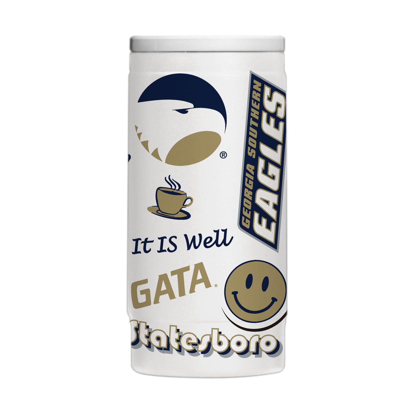 GA Southern 12oz Native Powdercoat SlimCan Coolie