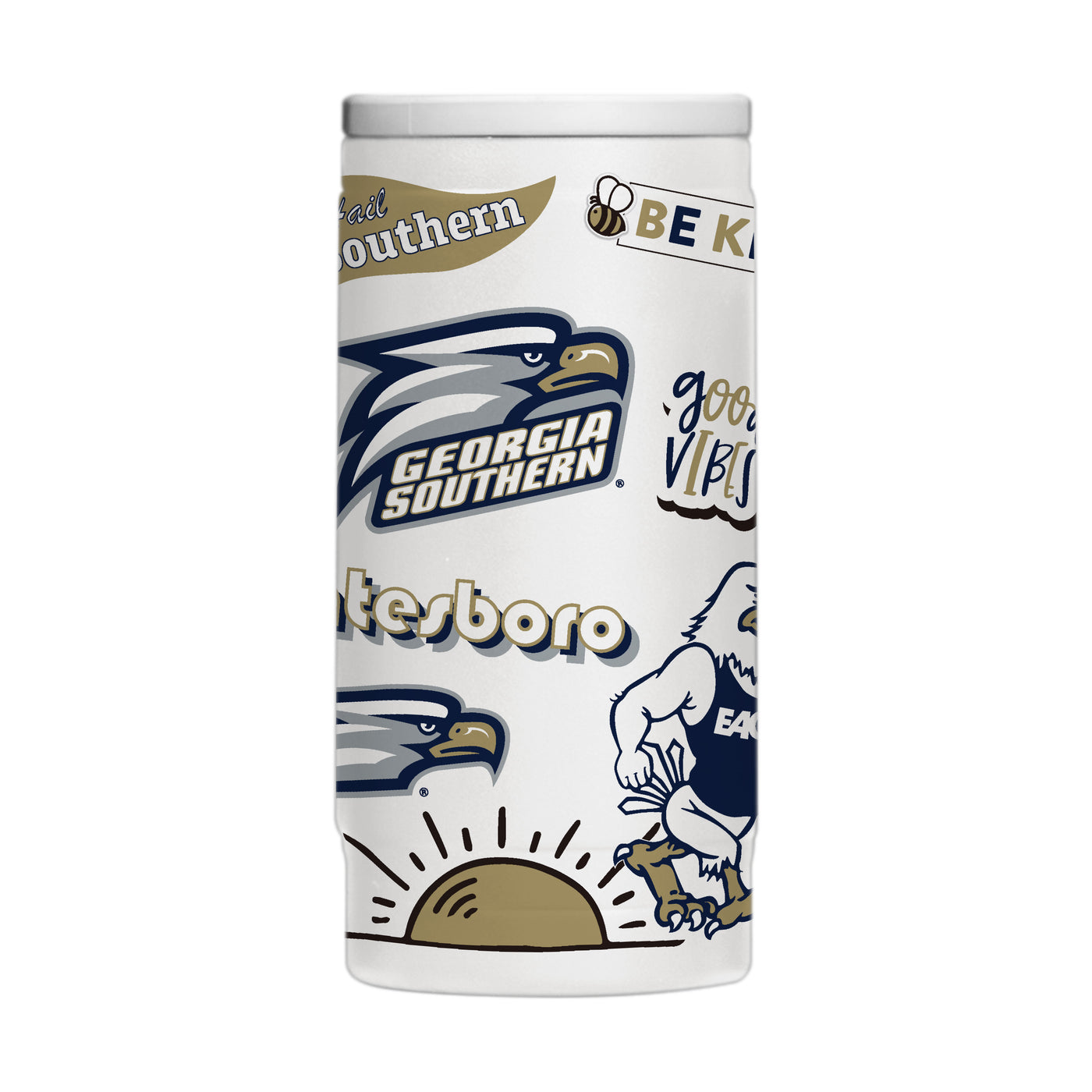 GA Southern 12oz Native Powdercoat SlimCan Coolie