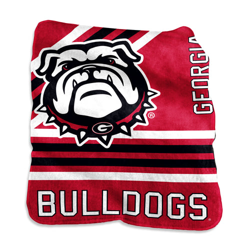 Soft Georgia Raschel throw blanket by Logo Brands, featuring a cozy, textured design perfect for comfort and warmth.