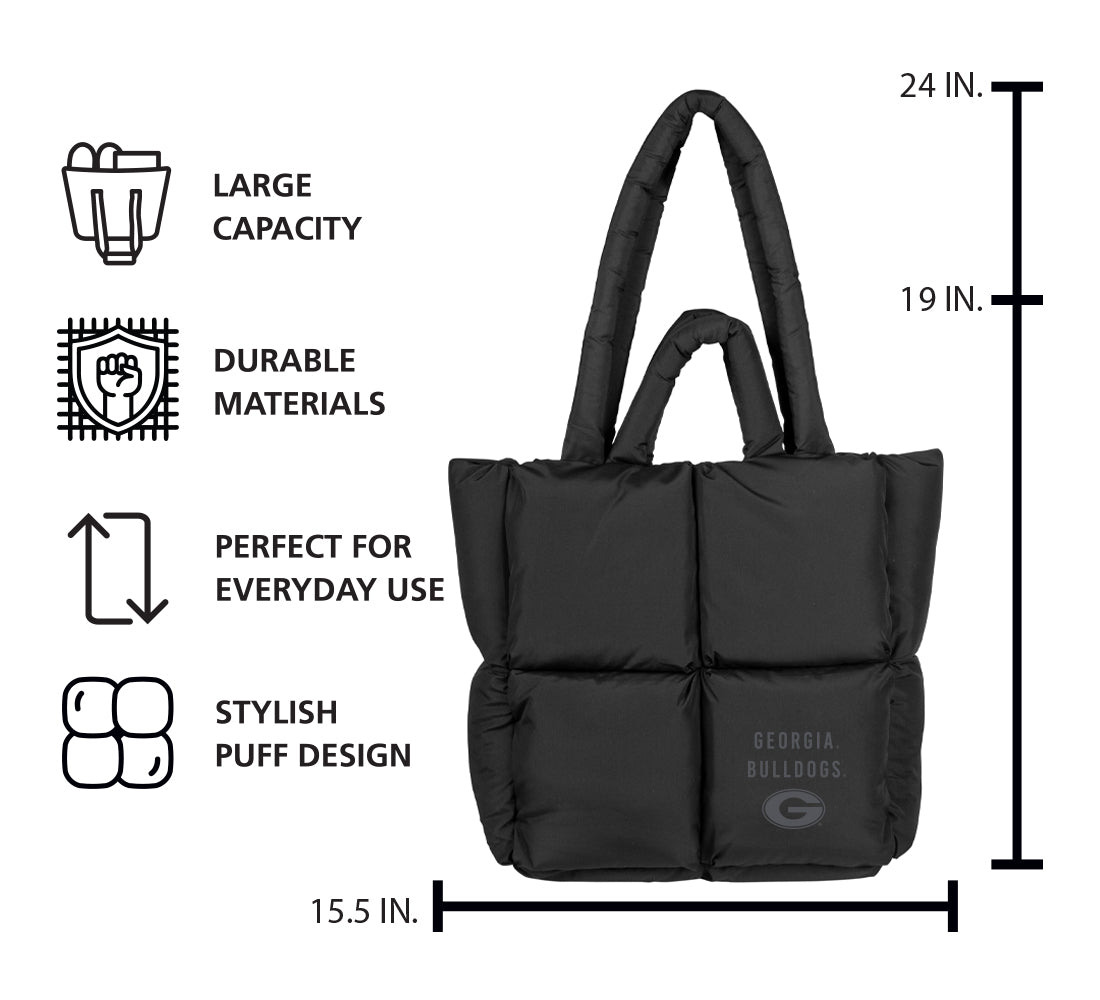 Georgia Black Puff Tote