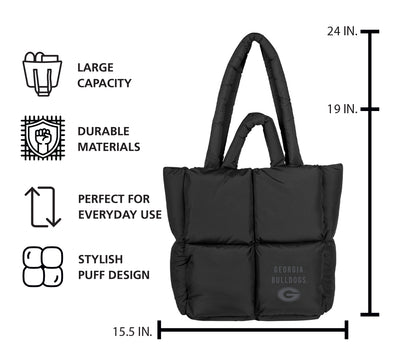 Georgia Black Puff Tote