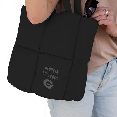 Georgia Black Puff Tote