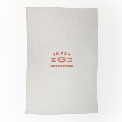 Georgia Oatmeal sweatshirt blanket by Logo Brands, soft and cozy, featuring a sweatshirt-inspired design in oatmeal color.