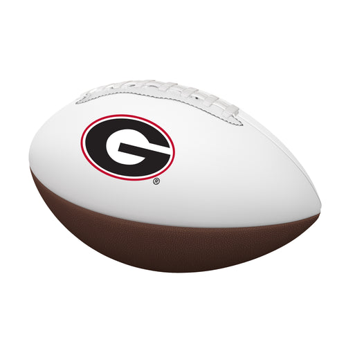 Georgia Mini-Size Autograph Football by Logo Brands, recreation football with visible signature, ideal for collectors and fans.